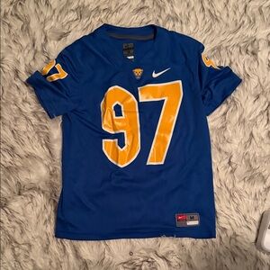 Nike Blue and Yellow Pitt Donald Jersey